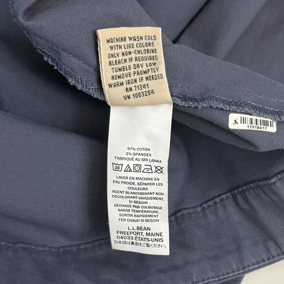 LL Bean Cotton Canvas Jacket Blue Gray Full Zip 4 Pockets Size XL - Picture 4 of 11